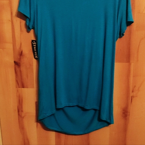 NWT P.inc Womens 1X High Low Top Blue Green - Picture 4 of 5